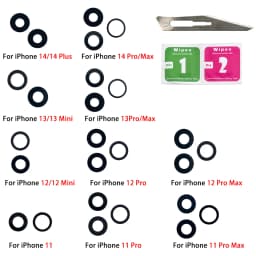 Camera Glass Lens Back Rear Camera Glass Lens with Glue Replacement Repair Spare Parts For iPhone 11 Pro Max 14 Plus 13 12 Mini
