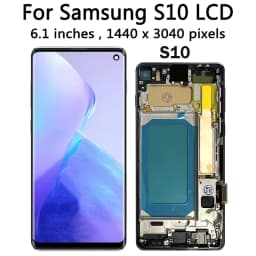 TFT Quality with Frame for Samsung S10 Plus S10+ G975F Lcd Display Digital Touch Screen for Samsung S10 G973F Screen Replacement