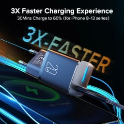 QOOVI GaN 20W Usb Type C Charger Mini Quick Charge Wall Adapter Fast Charging Charger For iPhone 16 14 Pro Max 11 X 8 Plus iPad