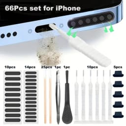 Phone Speaker & Charging Port Cleaning Kit, Universal Dust Removal Tool Set for iPhone Samsung Xiaomi