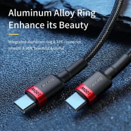 Baseus USB Type C To USB C Cable 100W/5A PD Fast Charging Cord For iPhone 17 16 pro Max Macbook Xiaomi Samsung USB-C Cable