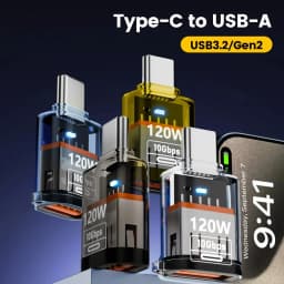 USB 3.2 to Type C Adapter OTG Fast Charging 120W 10GB High Speed Data Audio Transfer For PC Tablet Xiaomi Huawei USB C Converter