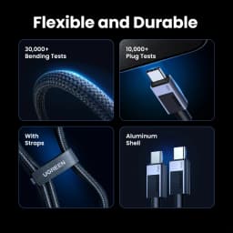 UGREEN PD 240W USB C to USB C Cable PD3.1 Fast Charge for MacBook Laptop iPhone 17 16 iPad Samsung S25 S24 5A PD Charging Cable
