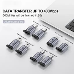 USB C Adapter Type C To Micro To Mini USB Female Converters for IPhone 14 13 Xiaomi Samsung for Lightning Male Charger Adapter