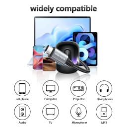 SUNKANDI USB Type C to 3.5mm Female Headphone Jack Adapter, USB C to Aux Audio Dongle Cable Cord for iPad, Samsung, MacBook