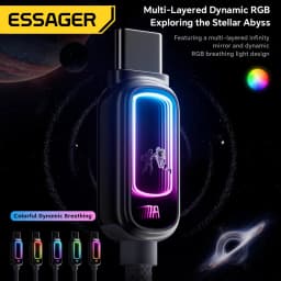 Essager USB Type C Cable 7A PD3.1 Fast Charging For MacBook Laptop iPhone 17 16 15 Pro Max iPad Samsung Type C Cable