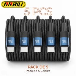 NNBILI 5pcs 100W Type C To USB C Cable For iPhone 17 Fast Charging Charger Cord For Macbook iPad Samsung Xiaomi Fast Type C Wire