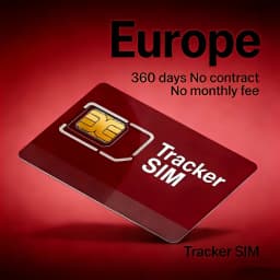 Europe 4G SIM Card for GPS Tracker, No Contract, 360MB/500MB 360 Days LTE Cat1 M2M Roaming, for TK303F ST-902 C08 Etc
