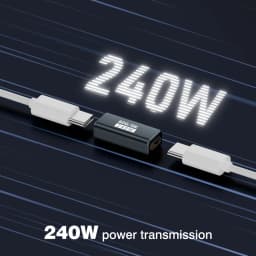 Thunderbolt 5/4/3 Elbow Adapter 80Gbps USB4 V2.0 Right Angle Adapter 90 Degree L-Shaped USB-C to USB-C Connector 240W PD 8K60Hz
