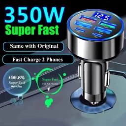 350W USB Car Charger PD QC3.0 USB C Car Phone Charger Type C Adapter for iPhone Samsung Huawei Xiaomi Quick Charge 
