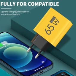65W GaN USB C Charger Type C Fast Charge Charger Power Adapter For iPhone Samsung Xiaomi Huawei QC3.0 EU/US/KR Plug Wall Charger