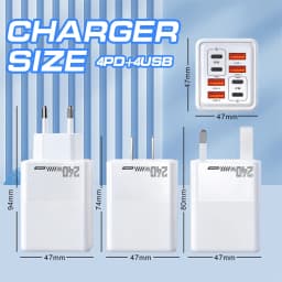240W USB C Charger 8 Ports Fast Charging Phone Charger Adapter For iPhone Samsung Xiaomi Huawei EU/US/UK Plug Quick Wall Charger