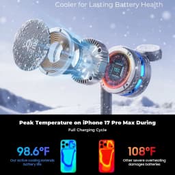 Qi2.2 25W TEC Stand Wireless Charger 3in1 Cooling Magnetic Charging Station for iPhone Sumsung iWatch Airpods
