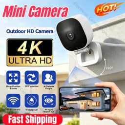 New 4K Mini Security Camera Night Vision WiFi Surveillance Waterproof Motion Detection Monitor For Home Outdoor Garden Security