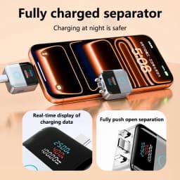 140W Smart Full Charge Self-Cut Adapter Digital Display Universal Auto Disconnect for Night Charging Prevention Separator
