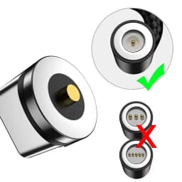 Magnetic Phone Cable Adapter Magnetic Connector Tip Heads 360 Rotating Strong Magnetic Plug for Micro USB Android/Type C Device
