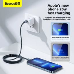 Baseus Crystal Shine PD 20W USB C to Lightning Fast Charging Cable for iPhone 14 17 Pro Max