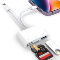 Card Reader for iPhone USB Memory Card Reader Trail Game Camera Viewer SD TF Card Reader Adapter for Camera Samsung Xiaomi iPad