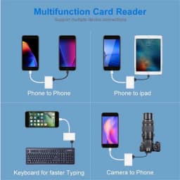 High-Speed USB3.0 3-in-1 Card Reader Adapter Multifunctional FlashCard Reader for PC/Laptop with USB/Type-C SD/TF Memory Card Sl