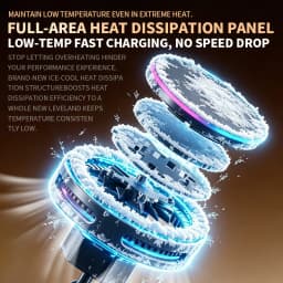360 Rotate ICE Cooling Fan QI2 25W Magnetic Car Wireless Charger Mount Vacuum Suction Cup Phone Holder for iPhone 17 16 Pro Max