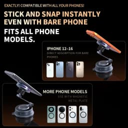 360 Rotate ICE Cooling Fan QI2 25W Magnetic Car Wireless Charger Mount Vacuum Suction Cup Phone Holder for iPhone 17 16 Pro Max
