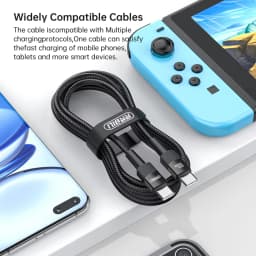NNBILI 100W Type C to USB C Cable PD 3.0 Quick Charge 4.0 Fast Charging Type C to Type C for iPhone 17 16 Macbook Samsung Xiaomi