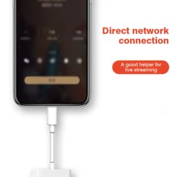 2 in 1 Lightning to Network Card RJ45 Ethernet Adapter Fast Charging Data Transfer Converter For iPhone 14 13 12 Pro Series