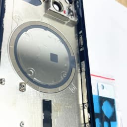 Rear Housing For iPhone 13 13Mini Back Battery Door Rear Glass + Middle Frame Cover ,SIM Tray Side Key Replacement CE Logo