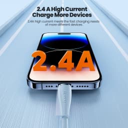 Toocki 2.4A USB Lightning Cable Data Wire for iPhone 14 13 12 Pro Max XR XS 8 7 iPad 9 8 Air 3 AirPods 3 for iPhone Charger Cord