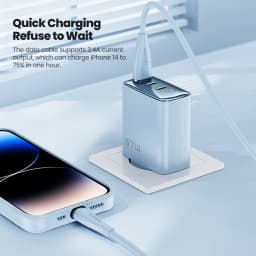 Toocki 2.4A USB Lightning Cable Data Wire for iPhone 14 13 12 Pro Max XR XS 8 7 iPad 9 8 Air 3 AirPods 3 for iPhone Charger Cord