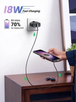 UGREEN 90 Degree USB C Cable Nylon Fast Charge USB Type C Cable for iPhone 17 16 Xiaomi Samsung S25 S24 Poco USB-C to USB-C Cord