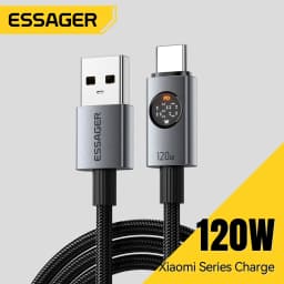 Essager 120W USB Type C Cable 7A Super Fast Charging Adapter for Xiaomi 17 14 13 12 pro Redmi K80 Note 14 POCO F7 - USB a to Typ