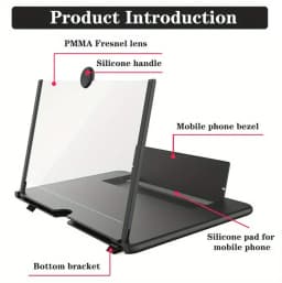 Universal 10/12 inch HD Mobile Phone Screen Amplifier Anti-Blue Light Eye Protection Phone Magnifying Glass for Video Game Movie