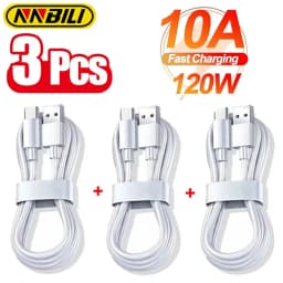 NNBILI 1-3PCS 10A 100W Type C Super Fast Charging Cable Data Cord For Huawei Quick Charing,not iPhone、xiaomi、samsung