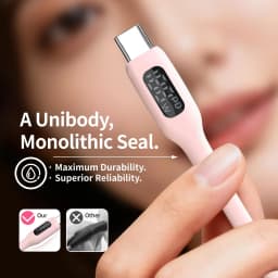 60W USB-A to USB-C Fast Charging Cable Flexible Pink Silicone Charger For iPhone 17/16/15 Pro/Max, iPad, AirPods Type-C Tablets