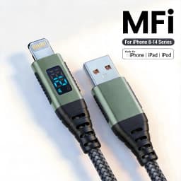 MFi Certified iPhone Charger Cable, Long Lightning Charging Cord, Fast 2.4A iPhone USB Cord for iPhone 14/13/12/11/XS/Max/XR/iPa