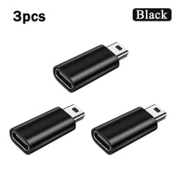 1/2/3/4Pack USBC to Mini USB Adapter, USB Mini to Usbc Adapter Supports Charge & Data Sync Compatible with Digital Camera, GPS R