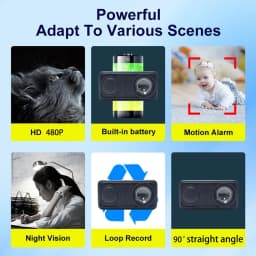 Mini 4K Camera WiFi Wireless Monitor Night Vision Remote Motion Detecting Camcorders Security Protection Indoor Surveillance