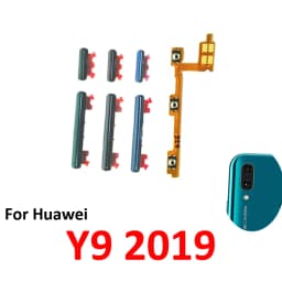For Huawei Y9 2019 Phone New Power Volume Button On Off Up Down External Key Internal Flex Cable Parts Black Green Blue