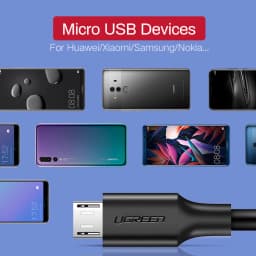 Ugreen Micro USB Cable Fast Charging USB Data Cable Mobile Phone Charging Cable for Samsung HTC LG Android Tablet USB Wire