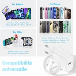 For Apple Original 40W Type C Fast Charger For iPhone 17 16 15 14 13 12 11 Pro Max Samsung Quick Charging Charge Lightning Cable