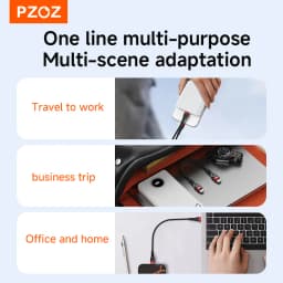 PZOZ 25cm 50cm Short Data USB Cable For iPhone 14 13 12 11 Xs XR Max 8 7 Power Bank Phone charging cable PD fast charging cable