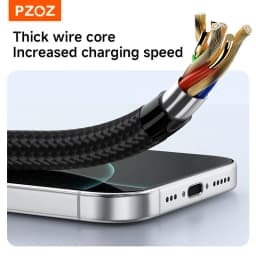 PZOZ 25cm 50cm Short Data USB Cable For iPhone 14 13 12 11 Xs XR Max 8 7 Power Bank Phone charging cable PD fast charging cable