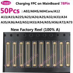 10/50pcs USB Charging FPC Connector on Mother Board For Samsung A52 A72 A22 A12 A15 A33 A53 A56 A73 Charger Plug on Board