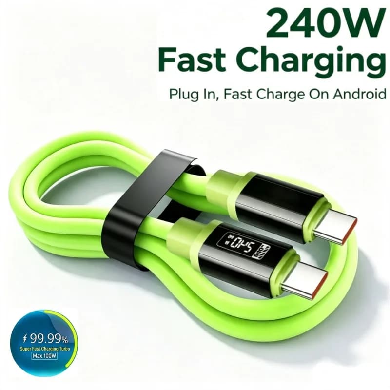 PD 240W Fast Charging USB Type-C to Type-C Cable for Huawei, Xiaomi, Samsung, OPPO, VIVO