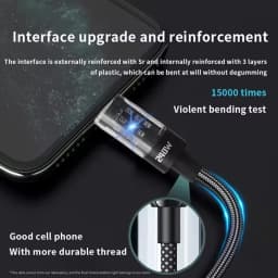 3/1PCS 240W Nylon Cable USB Type C 1M Super Fast Charging Cable For Samsung Xiaomi Huawei LED Digital Display Fast Charger Data