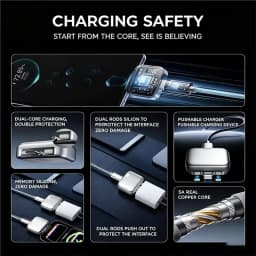 PD 140W Full Charge Auto-Disconnect Charging Adapter Intelligence Fast Charge Safety Separator Automatically for Type-C Devices