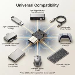 1-20PCS OTG Micro USB Type C Adapter USB-C Male to USB 2.0 Female Data Connector for Macbook Samsung Xiaomi Huawei Android Phone