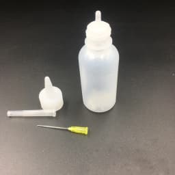 50ML Plastic Clear Bottle with Needle Liquid Alcohol Rosin Solder Flux Paste Dispenser for Phone PCB Cleaning Welding Repair