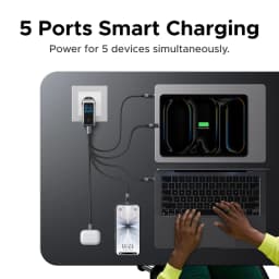 UGREEN 160W GaN Charger With Smart Display AVS PD 3.1 140W QC4.0 For MacbookPro Laptop iPhone 18 17 iPad Tablet SamsungS25 Ultra